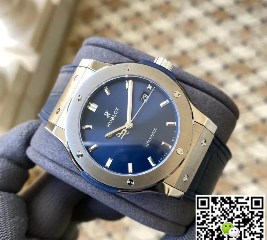 Hublot Classic Fusion 542.NX.7170.LR 42MM APS Factory 1:1 Best Edition Replica Watch Blue Strap